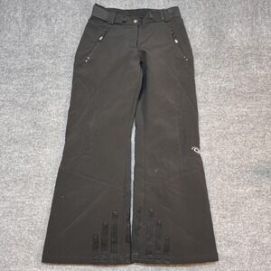 CB Pants Womens Medium Black Snow Ski Lined Flare Leg Zip Pockets Winter
